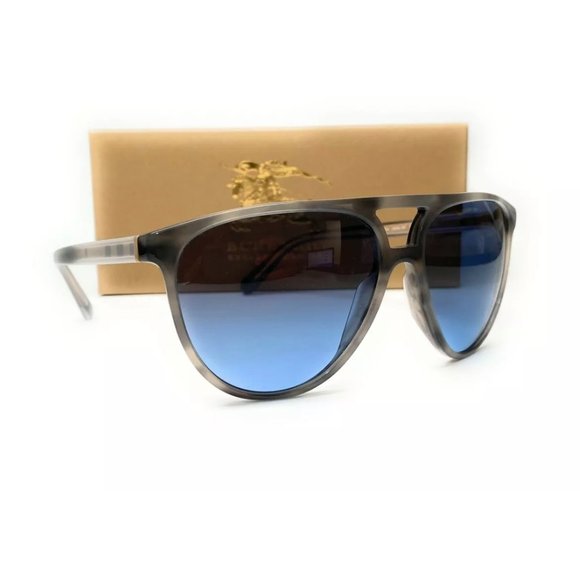 Burberry Men's Striped Grey and Blue Sunglasses! - Picture 3 of 3